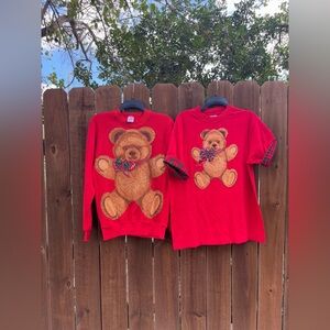 Adorable Vintage Teddy Bear Two Pieces bundle, Cute, Nostalgia, Bear.